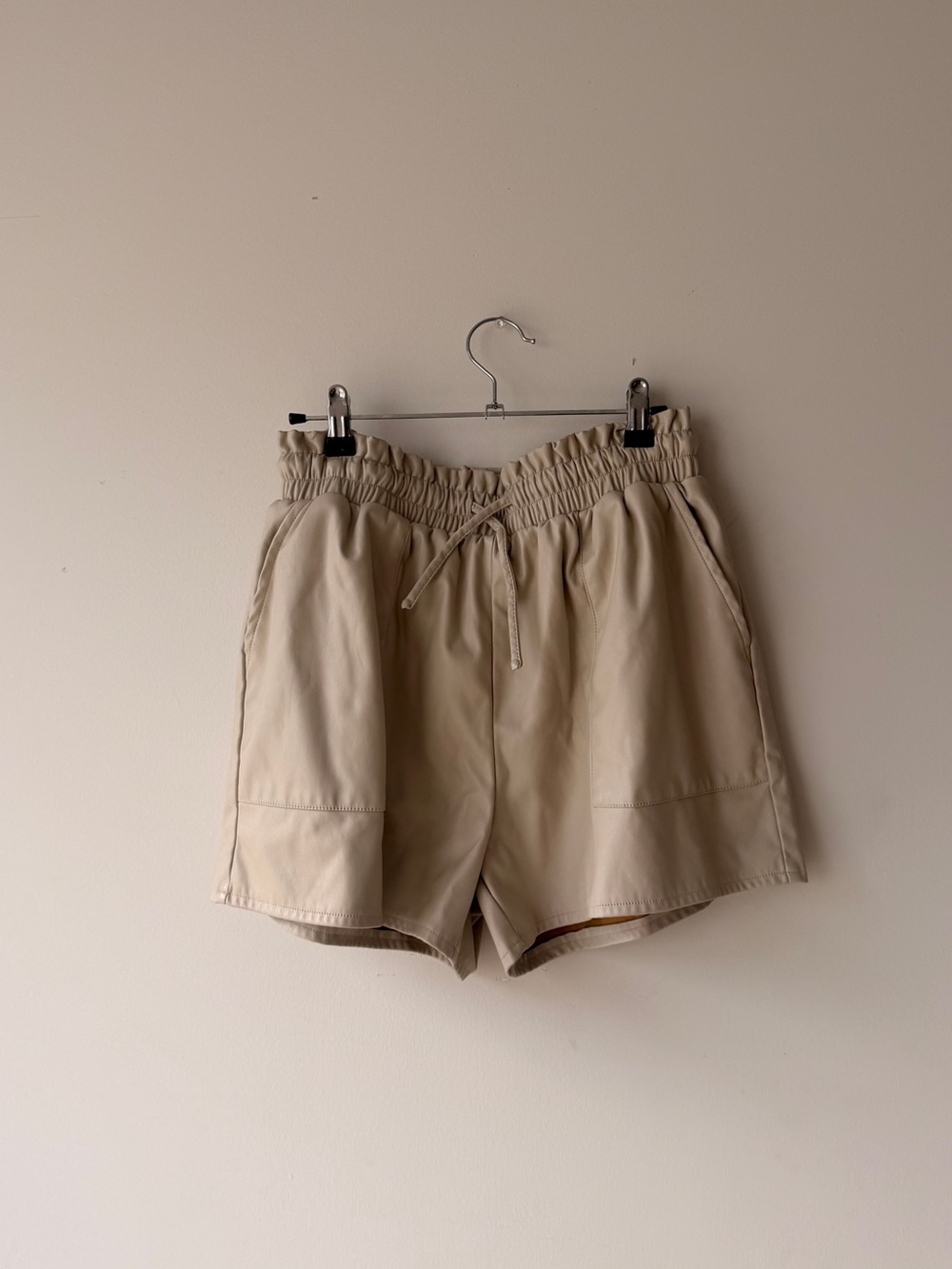 HYFVE Women's Elastic Waist Drawstring Shorts - Beige